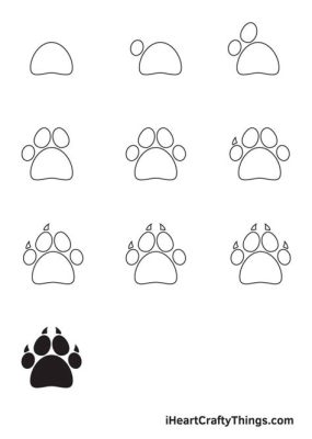 how to draw a paw print step by step how do you think artists can capture the essence of a paw print in their artwork?